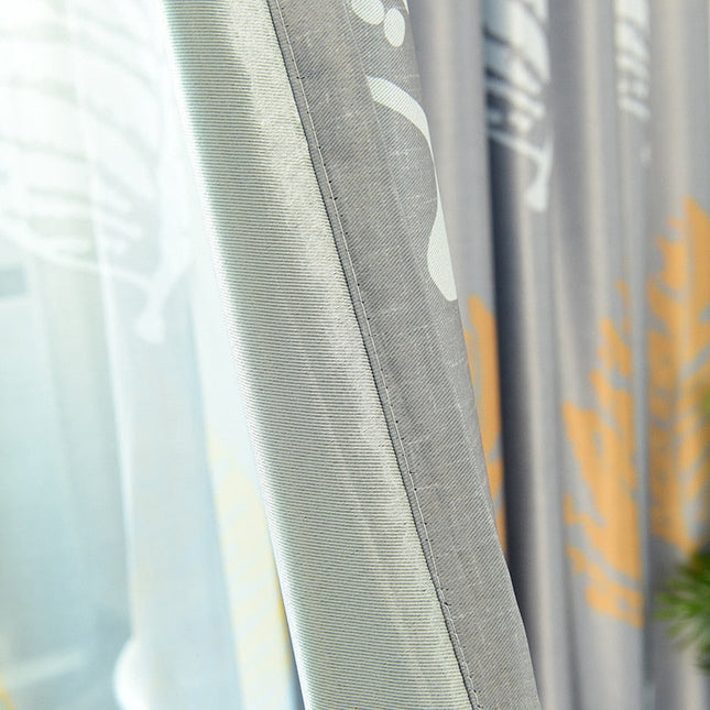Tenda elegante con motivo foglia oro