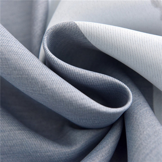 Tenda design con paesaggio stampato grigio