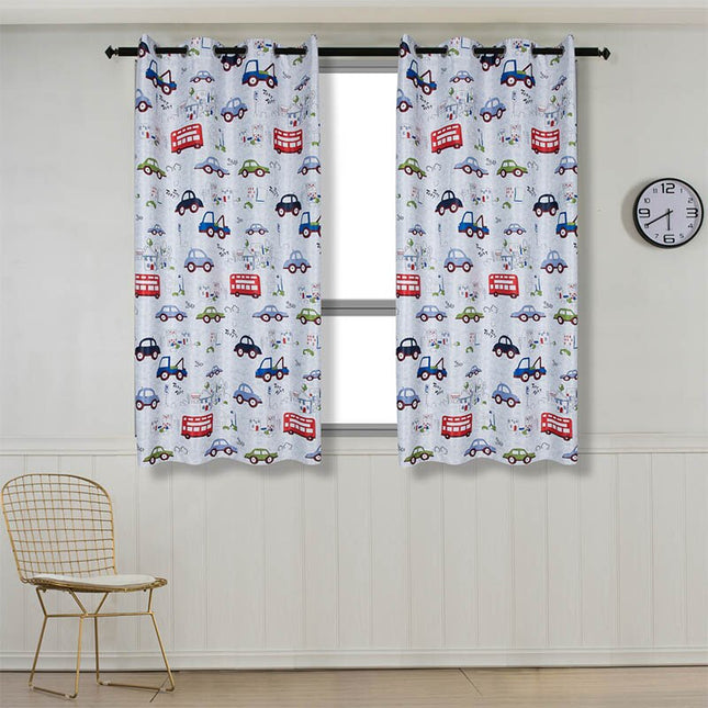 Tenda Cameretta Motivo Veicoli Colorati