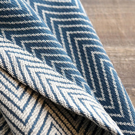 Tenda oscurante blu motivo chevron