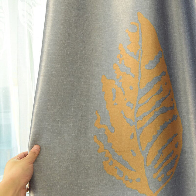 Tenda elegante con motivo foglia oro