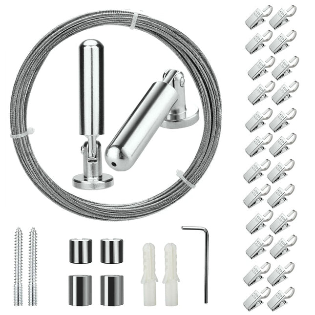Kit cavo in acciaio per tende