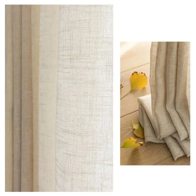 Tenda velata beige stile romantico