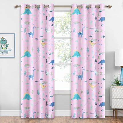 Tenda oscurante rosa con dinosauri bambini
