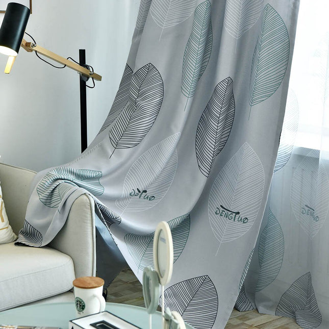 Tenda coprente moderna motivo foglie