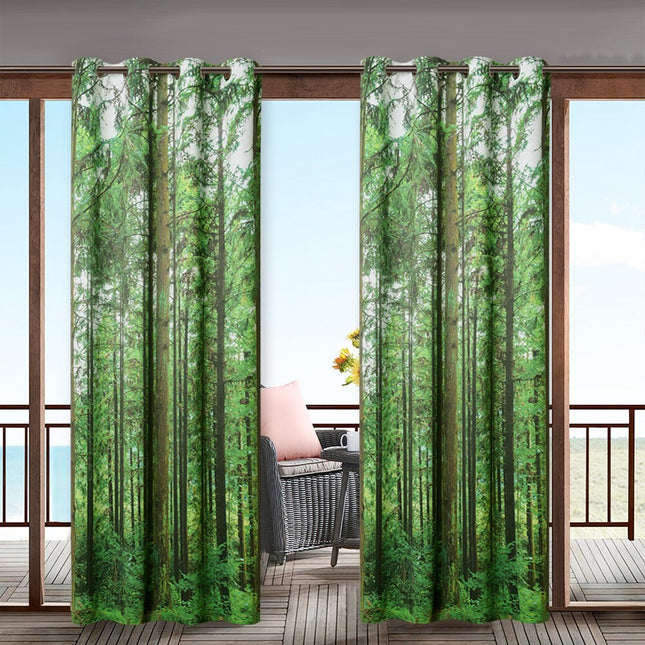 Tenda da balcone con stampa foresta