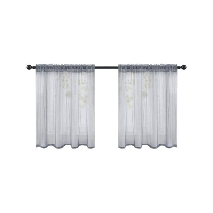 Tenda velata corta per cucina bianca