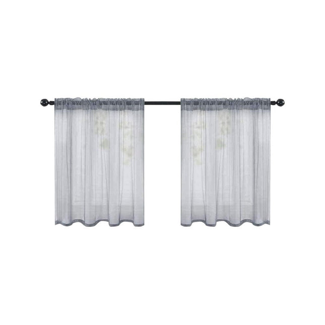 Tenda velata corta per cucina bianca