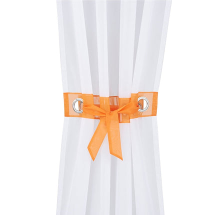 Tenda Voile Bianca con Bordo Blu