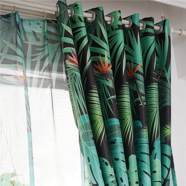 Tenda oscurante stile giungla tropicale