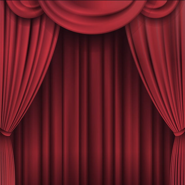 Tenda rossa stile sipario teatrale