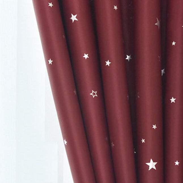 Tenda oscurante bordeaux con stelle