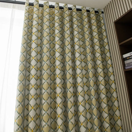 Tenda Stile Nordico Motivo Geometrico Giallo