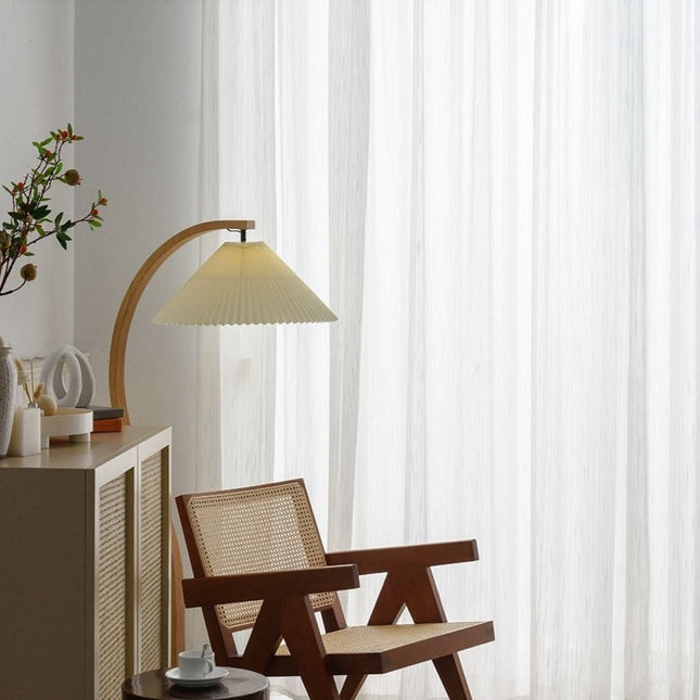 Tenda voile effetto lino per soggiorno