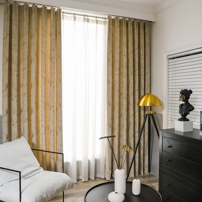 Tenda oscurante con stampa dorata