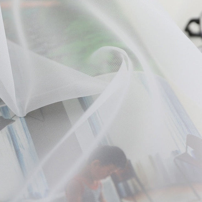 Tenda Velata Bianca per Soggiorno