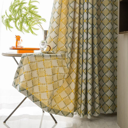 Tenda Stile Nordico Motivo Geometrico Giallo