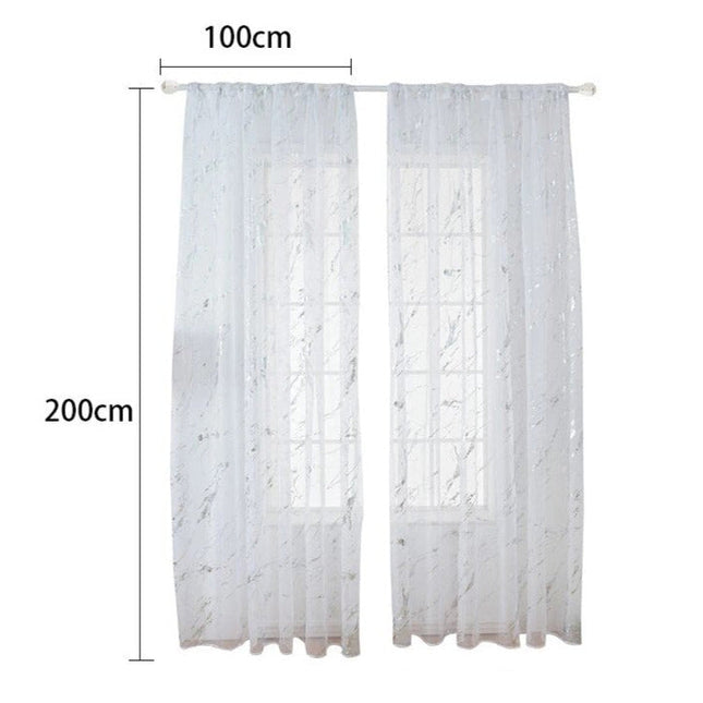 Tenda leggera effetto marmo dorato