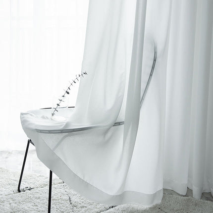 Tenda velata bianca semi-trasparente per finestra