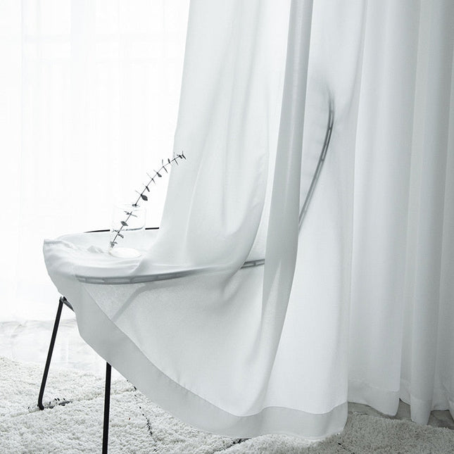 Tenda velata bianca semi-trasparente per finestra