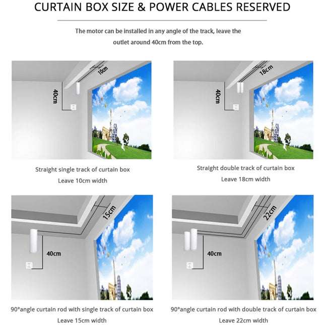 Binario per tende motorizzato smart WiFi