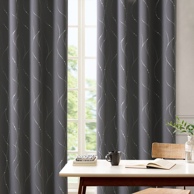 Tenda Oscurante Grigia con Linee Argentate