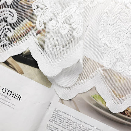 Tenda leggera bianca motivo damascato