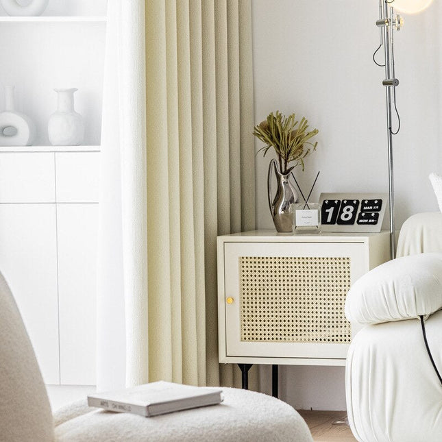 Tenda Oscurante Beige con Trama Spigata