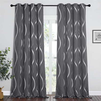 Tenda Oscurante Grigia Motivo Onde Argento