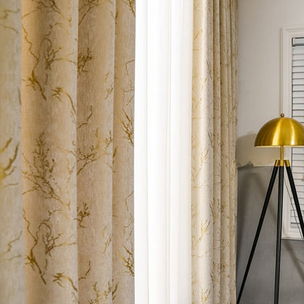 Tenda oscurante con stampa dorata