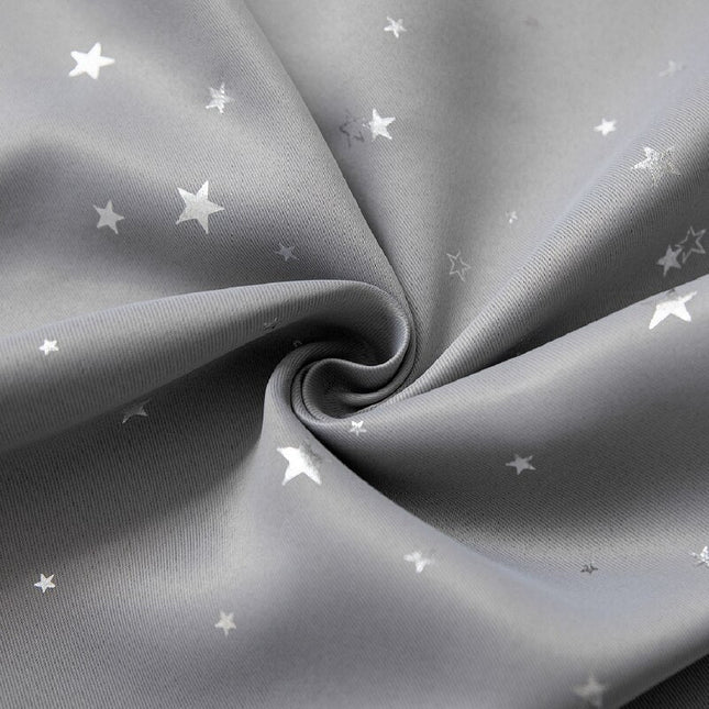Tenda Oscurante Grigia con Stelle Argentate