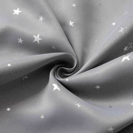 Tenda Oscurante Grigia con Stelle Argentate