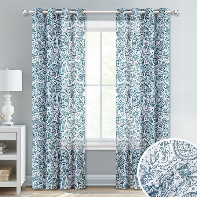 Tenda velata con elegante motivo paisley