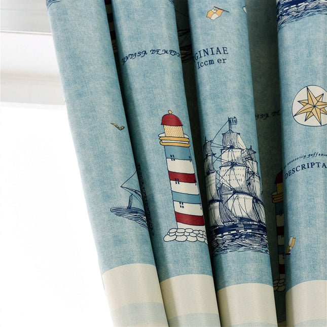 Tenda per Cameretta Bambini Stile Marino