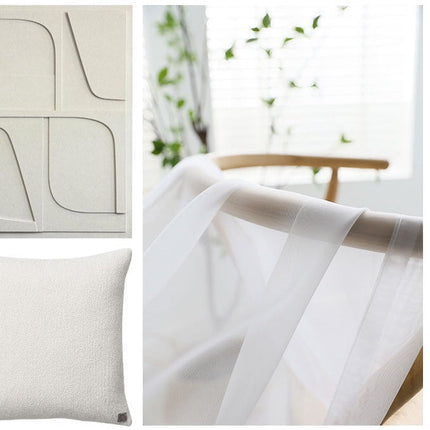 Tenda Velata Bianca per Soggiorno