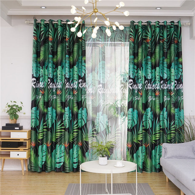 Tenda oscurante stile giungla tropicale