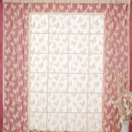 Tenda voile leggera con motivo farfalle