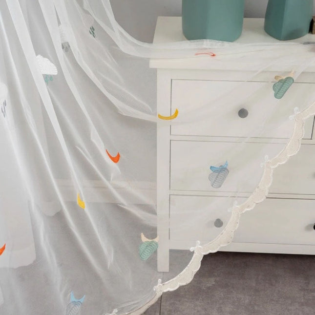 Tenda velata per bambini ricamata