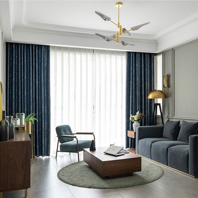 Tenda oscurante blu notte testurizzata