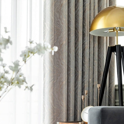 Tenda oscurante jacquard motivo argento