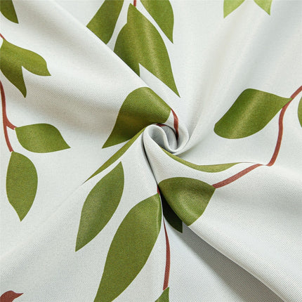 Tenda con stampa foglie verdi
