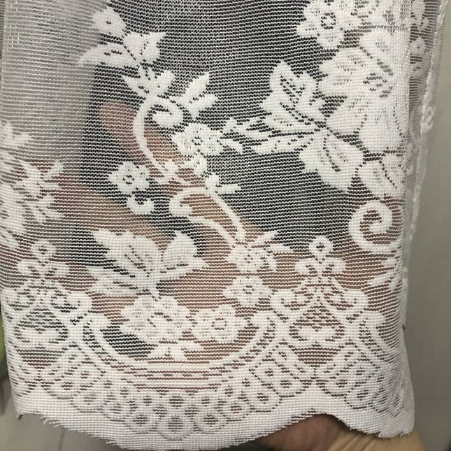 Tenda Voile Trasparente con Motivo Floreale