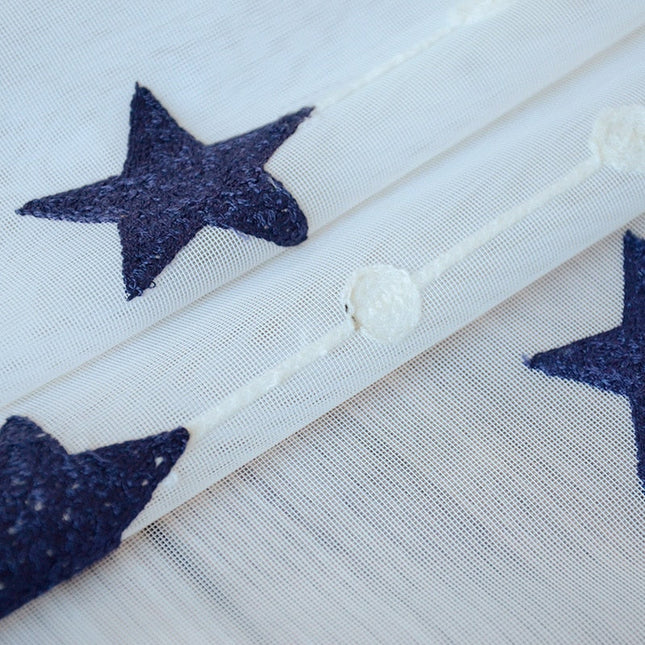 Tenda velata blu con stelle