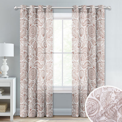 Tenda velata con elegante motivo paisley