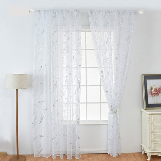 Tenda leggera effetto marmo dorato