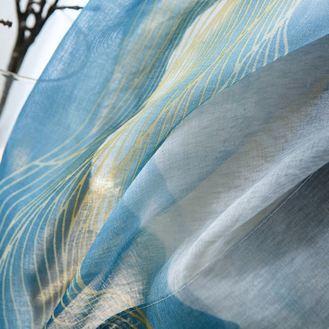 Tenda voile con motivo linee ondulate