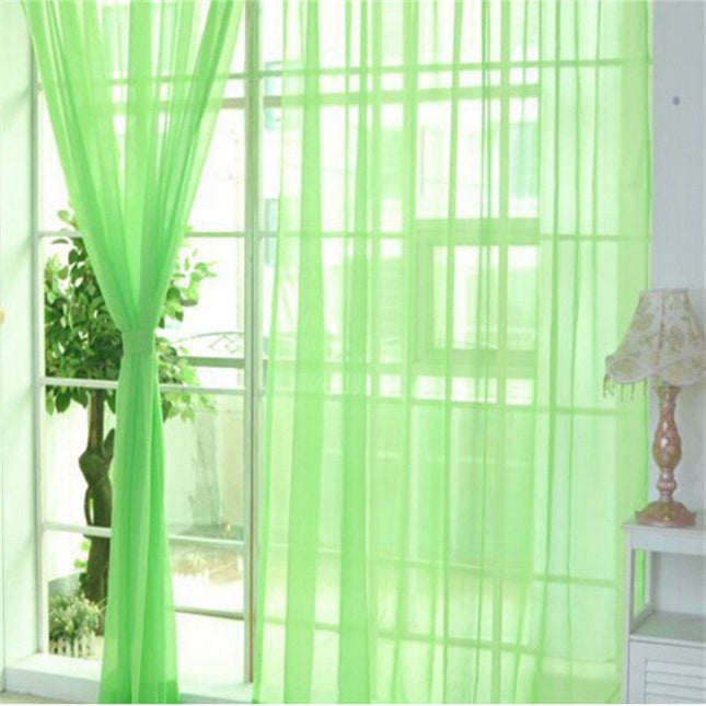 Tenda Voile Leggera Tinta Unita Turchese