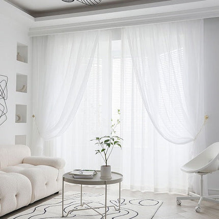 Tenda Velata Bianca per Soggiorno