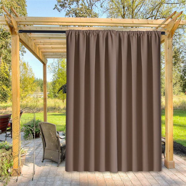Tenda marrone da esterno per pergola