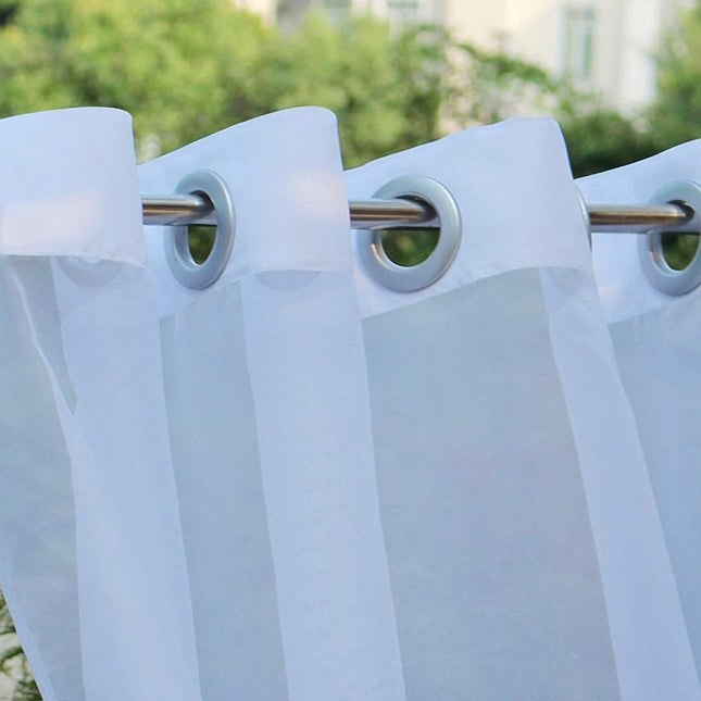 Tenda velata da esterno con anelli